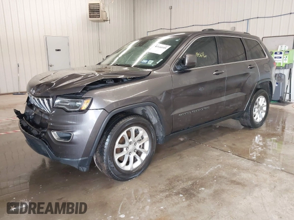 2021 Jeep Grand Cherokee Laredo X with VIN 1C4RJEAG4MC713856, listed as a IAAI auction lot 42446805 with 105,611 mi miles and . Bid and sale history available at DreamBid. Image 2.