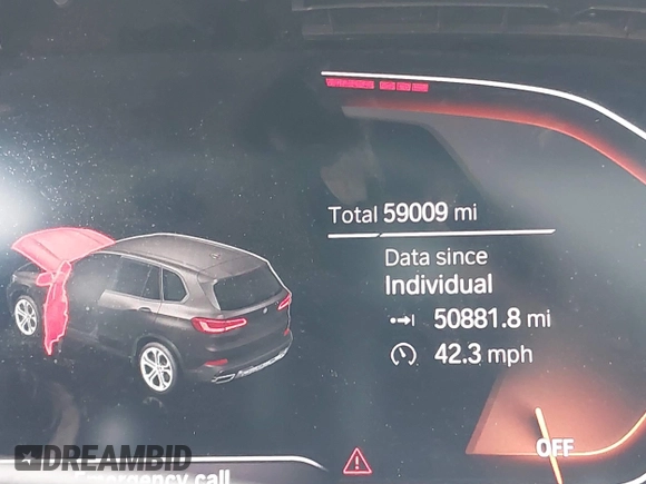 2020 BMW X5 sDrive40i with VIN 5UXCR4C07L9C27998, listed as a IAAI auction lot 41652088 with 59,009 mi miles and . Bid and sale history available at DreamBid. Image 16.