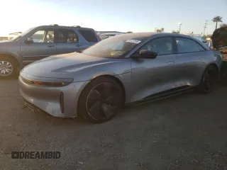 2024 Lucid Air Touring with VIN 50EA1TEA1RA004646, listed as a Copart auction lot 88122555 with 0 mi miles and Salvage Title. Bid and sale history available at carsss.com. Image 1.