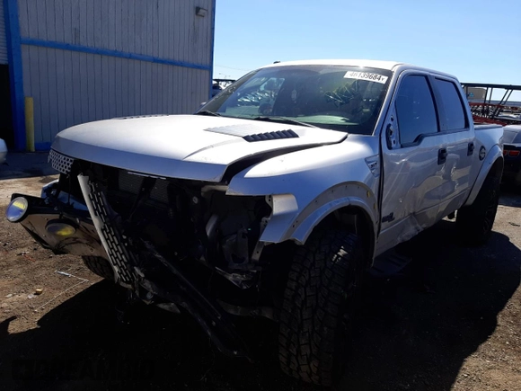 2014 Ford F-150 SVT Raptor with VIN 1FTFW1R67EFC35912, listed as a Copart auction lot 46139684 with 187,454 mi miles and Salvage Title. Bid and sale history available at carsss.com. Image 1.