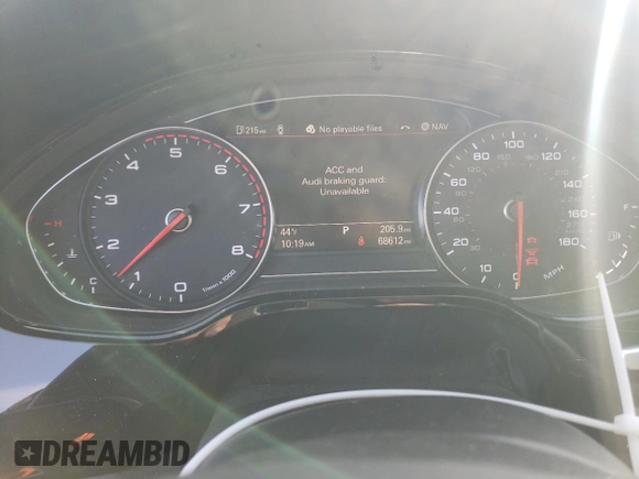 2017 Audi A8 Sport with VIN WAU43AFD1HN010007, listed as a Copart auction lot 86242694 with 68,612 mi miles and Salvage Title. Bid and sale history available at DreamBid. Image 9.