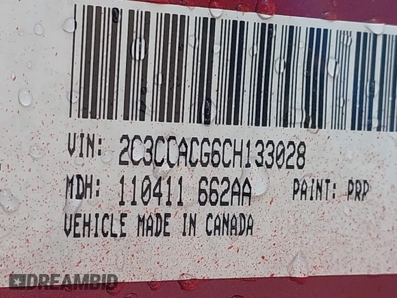 2012 Chrysler 300 Limited with VIN 2C3CCACG6CH133028, listed as a IAAI auction lot 41931124 with 101,594 mi miles and . Bid and sale history available at DreamBid. Image 9.