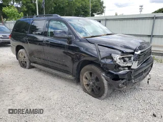2021 Toyota Sequoia TRD Sport with VIN 5TDCY5B14MS185097, listed as a Copart auction lot 56048814 with 47,553 mi miles and Salvage Title. Bid and sale history available at carsss.com. Image 4.