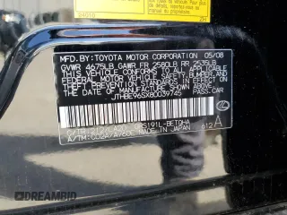 2008 Lexus GS 350 with VIN JTHBE96SX80039745, listed as a Copart auction lot 46442225 with 202,974 mi miles and Salvage Title. Bid and sale history available at carsss.com. Image 12.