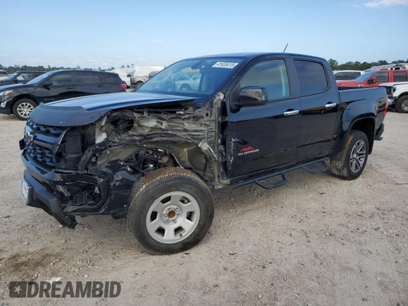 2021 Chevrolet Colorado 2WD Work Truck z VIN 1GCGSBEN1M1146030, wystawiony jako Copart lot #41635415 z przebiegiem 65 223 mil mil oraz Szkoda całkowita • Salvage title. Historia ofert i sprzedaży dostępna na DreamBid. Obrazek 1.