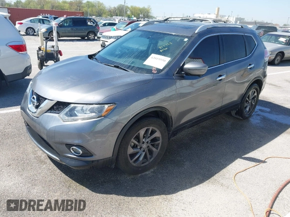 2016 Nissan Rogue SL with VIN 5N1AT2MV5GC817725, listed as a IAAI auction lot 42019550 with 180,711 mi miles and . Bid and sale history available at DreamBid. Image 2.