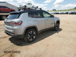 2017 Jeep Compass Trailhawk with VIN 3C4NJDDB1HT646751, listed as a Copart auction lot 62583555 with 99,974 mi miles and Salvage title. Bid and sale history available at DreamBid. Image 3.