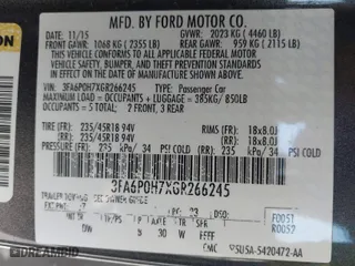 2016 Ford Fusion SE with VIN 3FA6P0H7XGR266245, listed as a IAAI auction lot 41816310 with 171,144 mi miles. Bid and sale history available at carsss.com. Image 9.