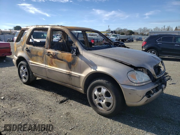 2002 Mercedes-Benz M-Class with VIN 4JGAB54E92A328267, listed as a Copart auction lot 82908113 with 0 mi miles and Non Repairable. Bid and sale history available at carsss.com. Image 4.