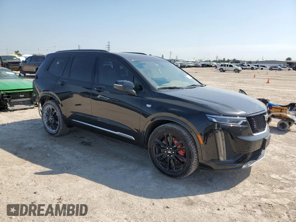 2022 Cadillac XT6 Sport with VIN 1GYKPHRS0NZ175482, listed as a Copart auction lot 47362325 with 47,584 mi miles and Salvage Title. Bid and sale history available at carsss.com. Image 4.