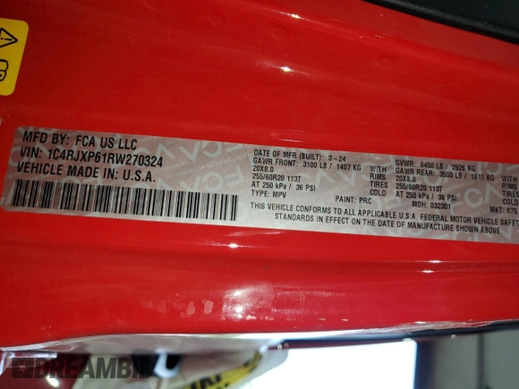 2024 Jeep Wrangler Sahara с VIN 1C4RJXP61RW270324, выставлен на аукционе Copart как лот 64820015 с пробегом 29 492 миль миль и Чистый • Clean title. История ставок и продаж доступна на DreamBid. Изображение 13.