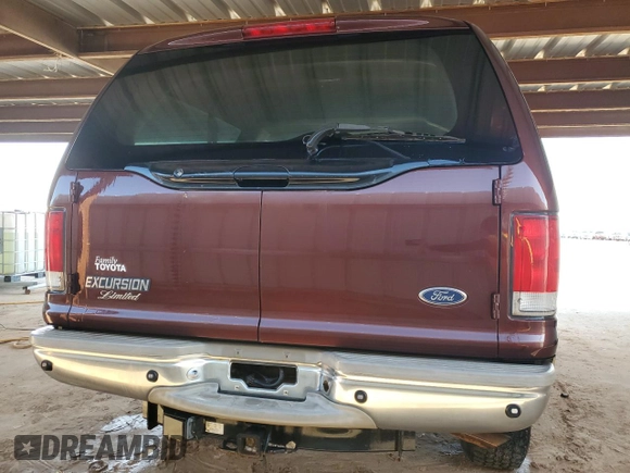2001 Ford Excursion Limited z VIN 1FMNU43S31EA19303, wystawiony jako Copart lot #55433165 z przebiegiem 319 470 mil mil oraz Czysty tytuł • Clean title. Historia ofert i sprzedaży dostępna na DreamBid. Obrazek 6.