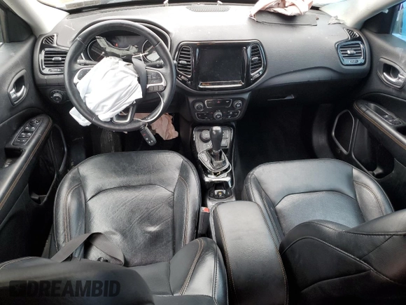 2018 Jeep Compass Limited with VIN 3C4NJDCB4JT433509, listed as a Copart auction lot 42459705 with 55,377 mi miles and Salvage Title. Bid and sale history available at carsss.com. Image 8.