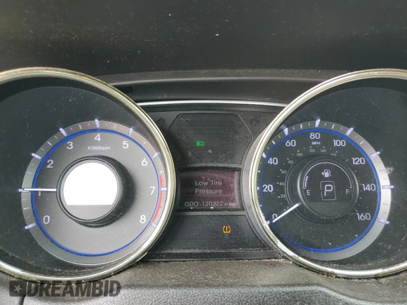 2012 Hyundai Sonata Limited with VIN 5NPEC4AC8CH437152, listed as a Copart auction lot 51001895 with 120,322 mi miles and Salvage Title. Bid and sale history available at carsss.com. Image 9.