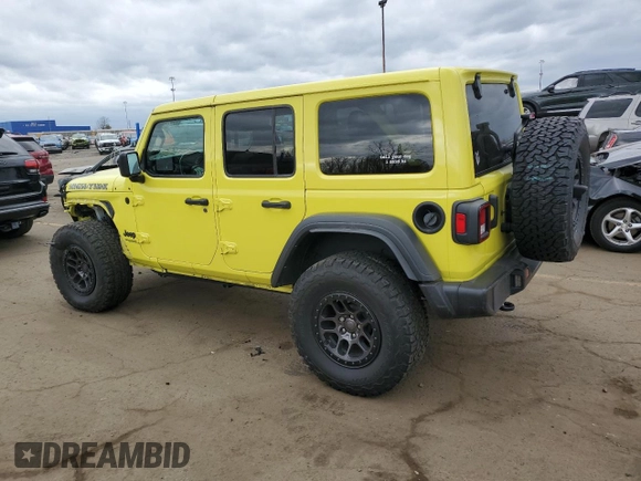 2022 Jeep Wrangler Unlimited High Tide with VIN 1C4HJXDG0NW204141, listed as a Copart auction lot 77570924 with 58,114 mi miles and Salvage Title. Bid and sale history available at DreamBid. Image 2.