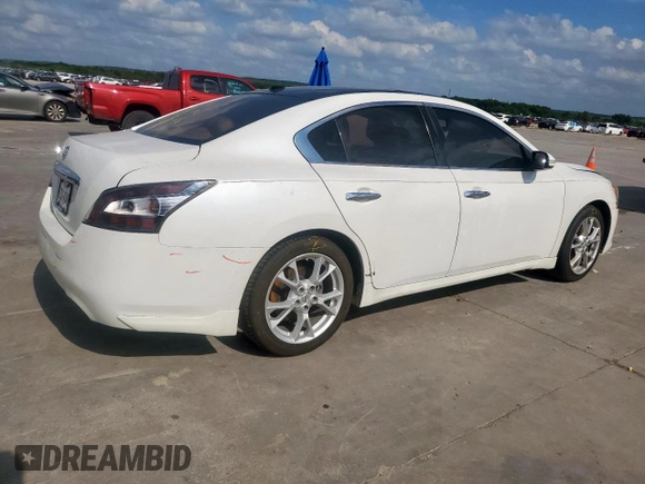 2013 Nissan Maxima SV with VIN 1N4AA5APXDC844020, listed as a Copart auction lot 58725575 with 133,091 mi miles and Salvage title. Bid and sale history available at DreamBid. Image 3.
