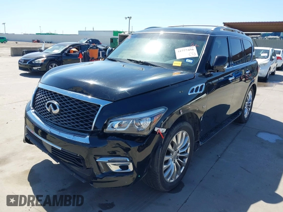 2015 Infiniti QX80 with VIN JN8AZ2NF5F9574668, listed as a IAAI auction lot 41777456 with 131,606 mi miles. Bid and sale history available at carsss.com. Image 19.