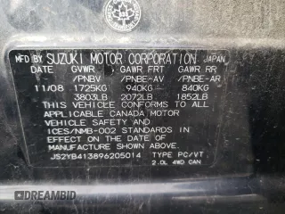 2009 Suzuki SX4 Man AWD with VIN JS2YB413896205014, listed as a Copart auction lot 48791235 with 237,353 mi miles and Non Repairable. Bid and sale history available at carsss.com. Image 10.