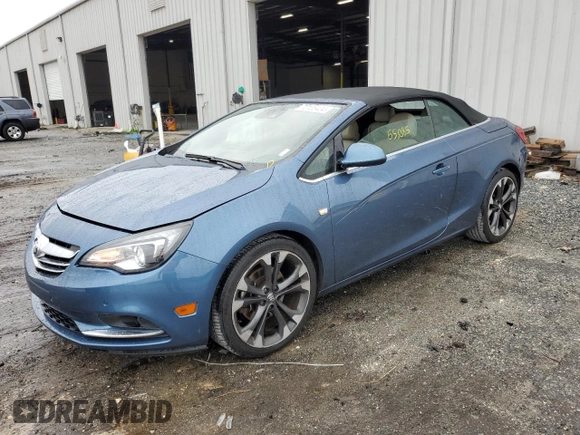 2017 Buick Cascada Premium с VIN W04WH3N59HG063877, выставлен на аукционе Copart как лот 73105404 с пробегом 65 085 миль миль и Списание • Salvage title. История ставок и продаж доступна на DreamBid. Изображение 1.