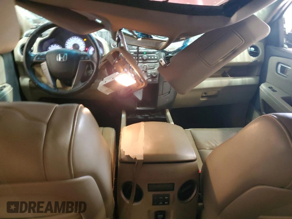 2013 Honda Pilot EX-L with VIN 5FNYF4H56DB046111, listed as a Copart auction lot 55893615 with 215,679 mi miles and Salvage Title. Bid and sale history available at DreamBid. Image 8.