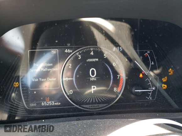 2021 Lexus UX 200 with VIN JTHP3JBH3M2036563, listed as a Copart auction lot 89325065 with 65,253 mi miles and Salvage title. Bid and sale history available at DreamBid. Image 9.