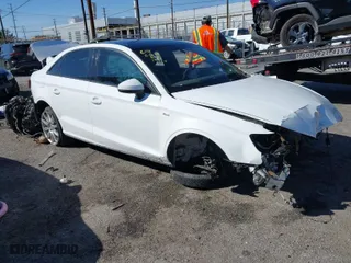 2018 Audi A3 Sedan Premium with VIN WAUB8GFF7J1050666, listed as a IAAI auction lot 41625893 with 1 mi miles. Bid and sale history available at carsss.com. Image 1.