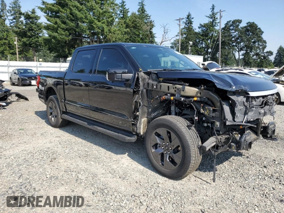2023 Ford F-150 Lightning Pro with VIN 1FTVW1EV5PWG63666, listed as a Copart auction lot 60998415 with 35,089 mi miles and Salvage title. Bid and sale history available at DreamBid. Image 4.