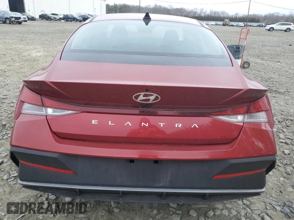 2024 Hyundai Elantra SEL with VIN KMHLM4DG5RU729855, listed as a Copart auction lot 47969195 with 11,835 mi miles and Salvage Title. Bid and sale history available at carsss.com. Image 6.