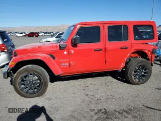2024 Jeep Wrangler Sahara with VIN 1C4RJXP66RW190713, listed as a Copart auction lot 79627504 with 1,435 mi miles and Salvage title. Bid and sale history available at DreamBid. Image 1.
