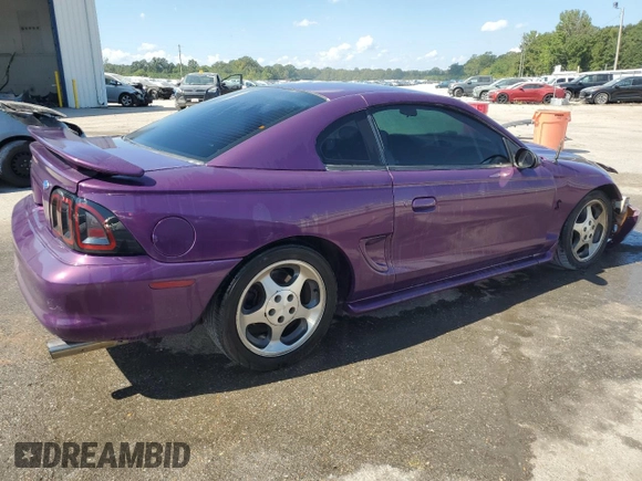 1997 Ford Mustang Cobra with VIN 1FALP47V0VF117976, listed as a Copart auction lot 72975454 with 165,076 mi miles and Salvage Title. Bid and sale history available at carsss.com. Image 3.