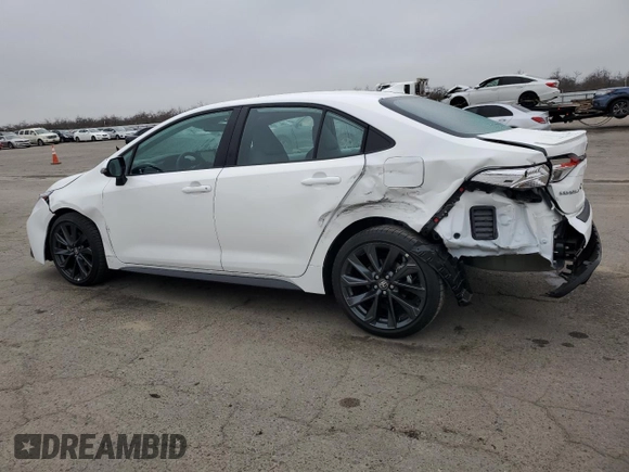 2025 Toyota Corolla SE with VIN 5YFS4MCE9SP217583, listed as a Copart auction lot 87674315 with 914 mi miles and Salvage Title. Bid and sale history available at carsss.com. Image 2.
