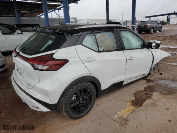 2023 Nissan Kicks SV with VIN 3N1CP5CV6PL531507, listed as a Copart auction lot 48348505 with 0 mi miles and Salvage Title. Bid and sale history available at carsss.com. Image 3.