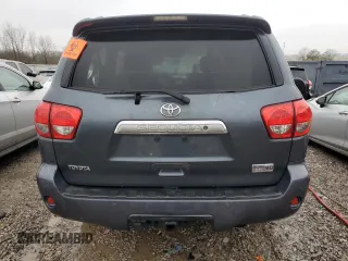 2008 Toyota Sequoia Platinum with VIN 5TDBY67AX8S022387, listed as a Copart auction lot 39725884 with 0 mi miles and Salvage Title. Bid and sale history available at carsss.com. Image 6.