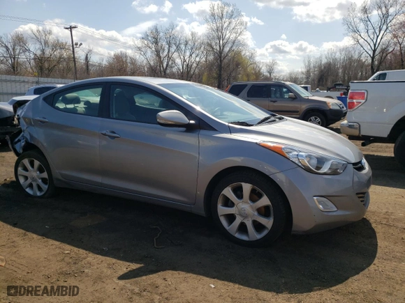 2012 Hyundai Elantra GLS with VIN KMHDH4AE7CU316094, listed as a Copart auction lot 51986305 with 89,930 mi miles and Salvage Title. Bid and sale history available at carsss.com. Image 4.