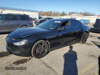 2017 Maserati Ghibli with VIN ZAM57XSS2H1249720, listed as a Copart auction lot 80409684 with 56,769 mi miles and Salvage Title. Bid and sale history available at carsss.com. Image 1.