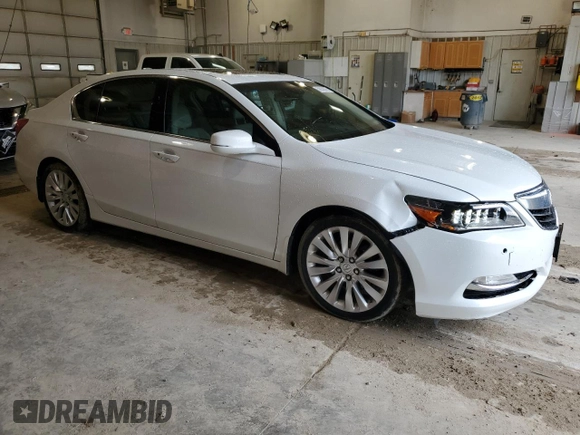 2014 Acura RLX Advance with VIN JH4KC1F90EC000564, listed as a Copart auction lot 59930075 with 190,933 mi miles and Salvage title. Bid and sale history available at DreamBid. Image 4.