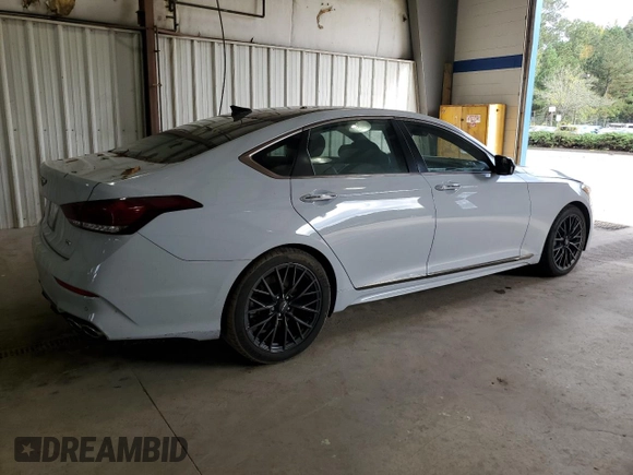 2018 Genesis G80 3.3T Sport with VIN KMHGN4JB1JU260498, listed as a Copart auction lot 73844514 with 103,872 mi miles and Salvage Title. Bid and sale history available at carsss.com. Image 3.