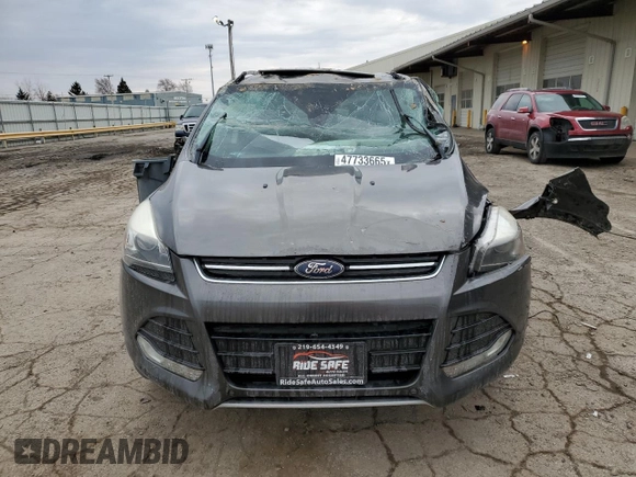 2015 Ford Escape Titanium with VIN 1FMCU9J98FUC46195, listed as a Copart auction lot 47733665 with 0 mi miles and Salvage Title. Bid and sale history available at carsss.com. Image 5.