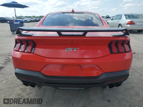 2024 Ford Mustang GT with VIN 1FA6P8CF5R5425448, listed as a Copart auction lot 55975225 with 9,391 mi miles and Salvage title. Bid and sale history available at DreamBid. Image 6.