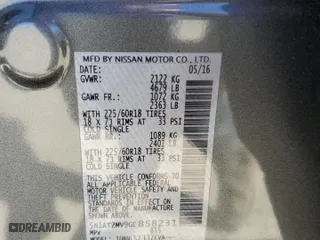 2016 Nissan Rogue SV with VIN 5N1AT2MV9GC858231, listed as a Copart auction lot 53361125 with 98,626 mi miles and Salvage Title. Bid and sale history available at carsss.com. Image 14.