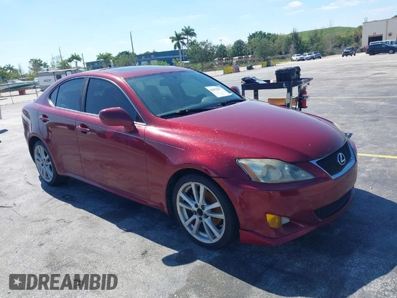 2007 Lexus IS 250 with VIN JTHBK262675042319, listed as a IAAI auction lot 42033877 with 237,283 mi miles and . Bid and sale history available at DreamBid. Image 1.