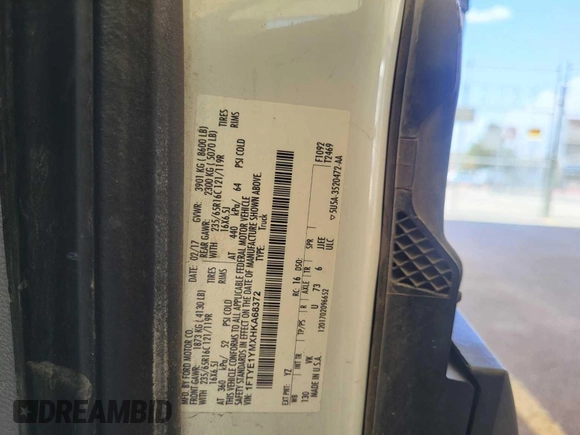 2017 Ford Transit with VIN 1FTYE1YMXHKA68372, listed as a IAAI auction lot 42845755 with 196,426 mi miles and . Bid and sale history available at DreamBid. Image 3.