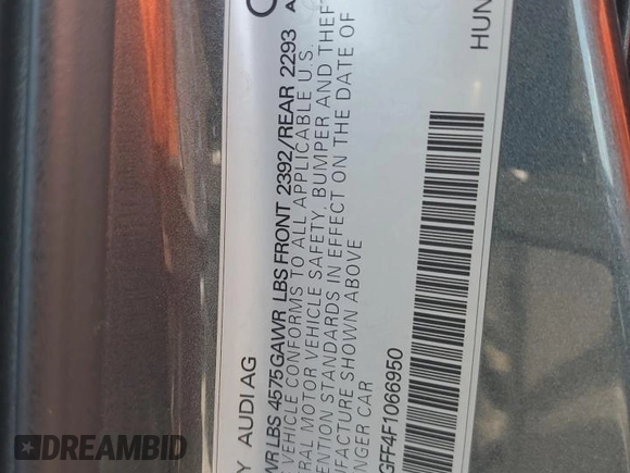 2015 Audi A3 2.0T Premium Plus with VIN WAUEFGFF4F1066950, listed as a Copart auction lot 66340553 with 107,523 mi miles. Bid and sale history available at carsss.com. Image 13.