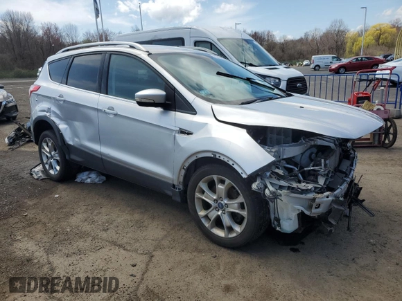 2014 Ford Escape Titanium with VIN 1FMCU9JXXEUD12887, listed as a Copart auction lot 53915035 with 95,679 mi miles and Salvage Title. Bid and sale history available at carsss.com. Image 4.