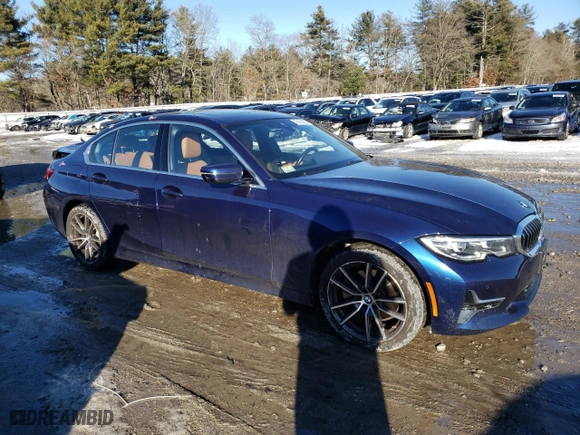 2020 BMW 3 Series 330i xDrive with VIN WBA5R7C03LFH33242, listed as a Copart auction lot 42183285 with 83,101 mi miles and Salvage Title. Bid and sale history available at carsss.com. Image 4.