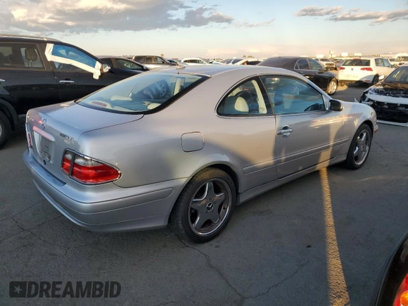 2002 Mercedes-Benz CLK 320/430 with VIN WDBLJ65G62T107394, listed as a Copart auction lot 81187064 with 180,051 mi miles and Salvage Title. Bid and sale history available at DreamBid. Image 3.