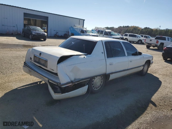 1996 Cadillac DeVille with VIN 1G6KD52Y2TU283076, listed as a Copart auction lot 85878794 with 142,859 mi miles and Salvage Title. Bid and sale history available at carsss.com. Image 3.