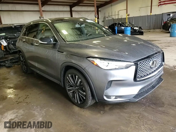 2021 Infiniti QX50 Luxe with VIN 3PCAJ5BBXMF104676, listed as a Copart auction lot 55590605 with 37,896 mi miles and Salvage title. Bid and sale history available at DreamBid. Image 14.