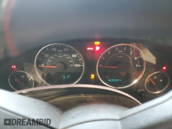 2013 Jeep Wrangler Unlimited Sport RHD with VIN 1C4BJWKGXDL517345, listed as a Copart auction lot 60552845 with 169,064 mi miles and Salvage title. Bid and sale history available at DreamBid. Image 9.