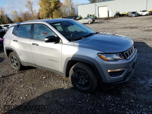 2017 Jeep Compass Sport with VIN 3C4NJCAB6HT647621, listed as a Copart auction lot 80497284 with 96,086 mi miles and Salvage Title. Bid and sale history available at carsss.com. Image 4.